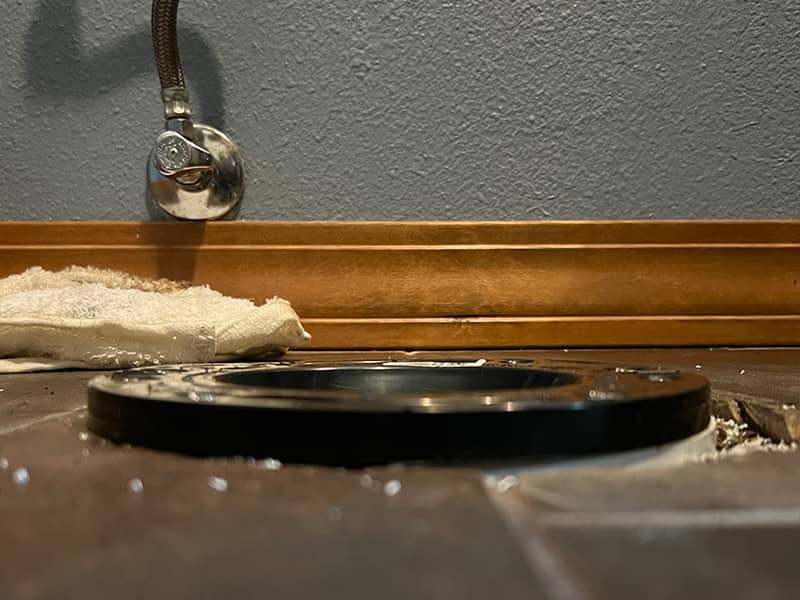 After Toilet Flange Installation